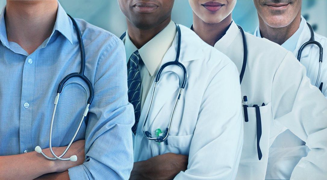 Multiple doctors at a hosptial