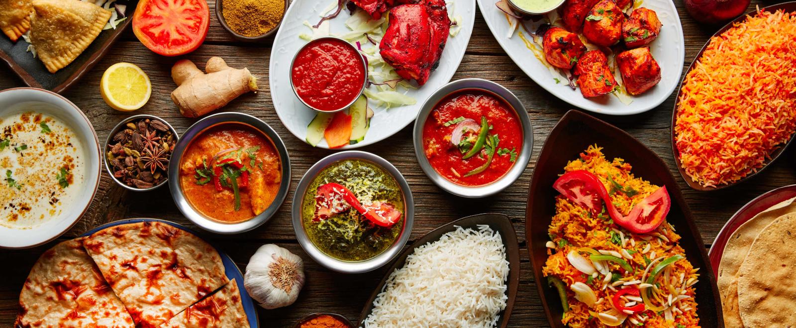 Various food on a table