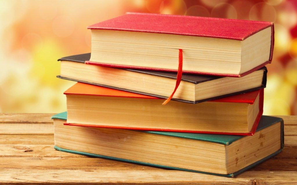 Books stacked on top of each other