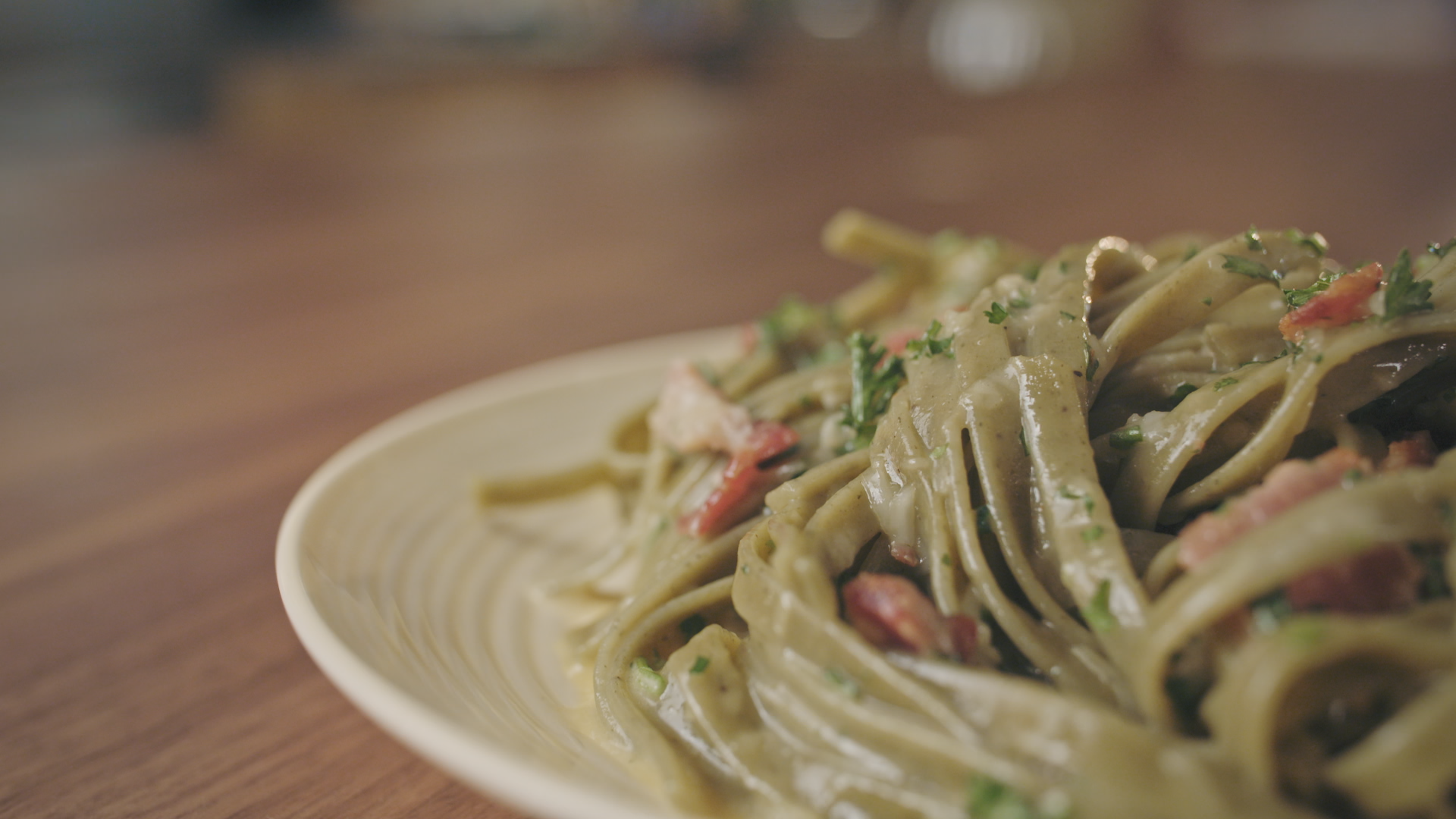 Fettucines carbonara