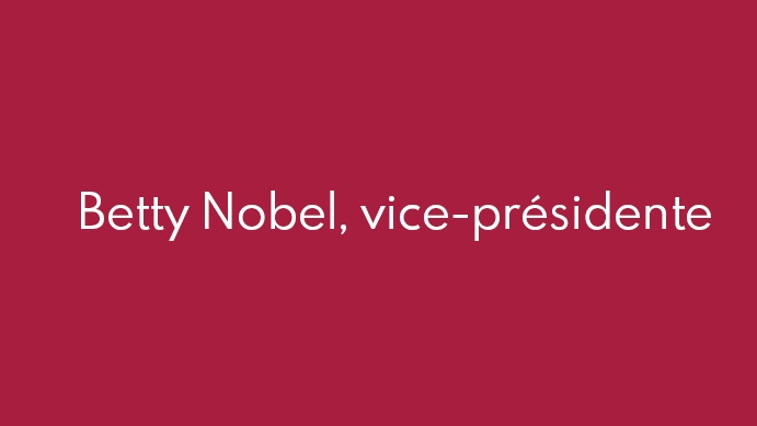 Betty Nobel, vice-présidente