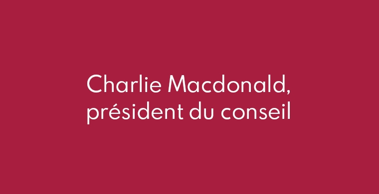 Charlie Macdonald, président du conseil